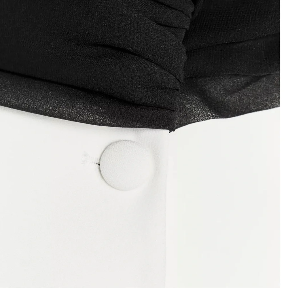 Zara NWT contrast bustier top white black 3327/597 - Picture 5 of 11